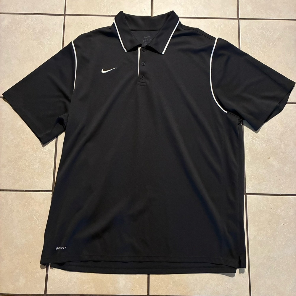 Nike Men's 2XL Black Golf Polo Short Sleeve Shirt